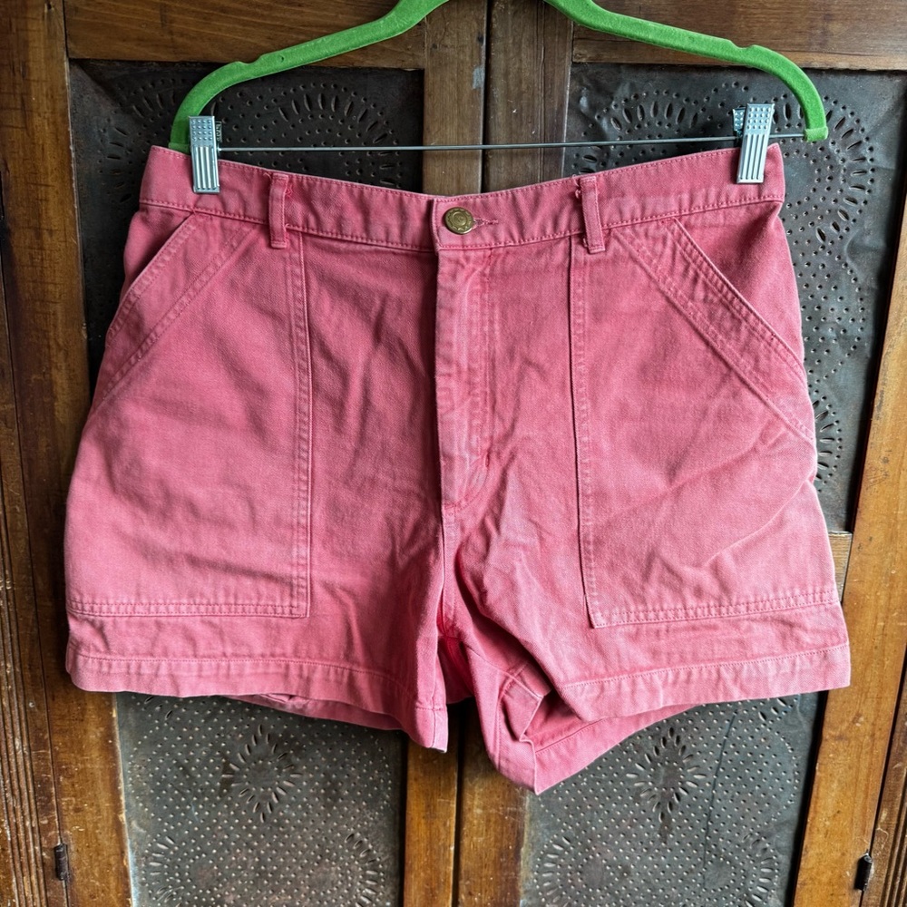 Big Bud Press Rose Pink Cotton Utility Shorts